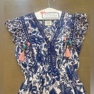 Bell Blue and White Floral Dress